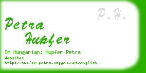 petra hupfer business card